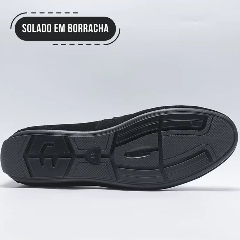 Mocassim Masculino de Camurça Allegante